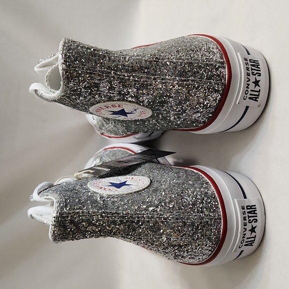 Converse CTAS Lift Platform Glitter Hightop Sneakers (w size 9.5) - Picture 7 of 15